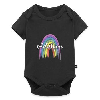 ADALYNN Rainbow Cursive - Body à manches courtes Premium Bébé - noir - Devant