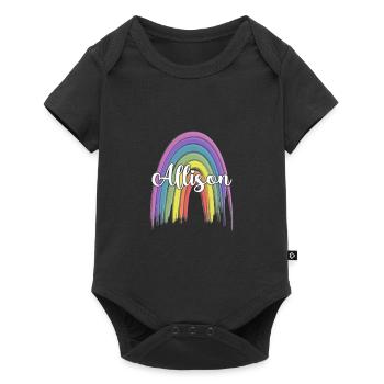 ALLISON Rainbow Cursive - Body à manches courtes Premium Bébé - noir - Devant