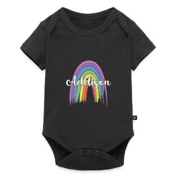 ADDISON Rainbow Cursive - Body à manches courtes Premium Bébé - noir - Devant