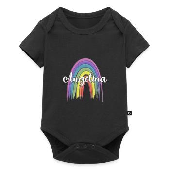 ADDISON Rainbow Cursive - Body à manches courtes Premium Bébé - noir - Devant