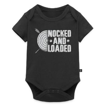 Archery Bow Archer Vintage Nocked - Baby Premium short-sleeve bodysuit - black - Front