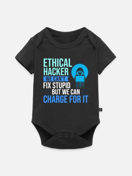 Ethical Hacker Sicherheit Computer Hacking - Baby Premium Kurzarmbody - Schwarz