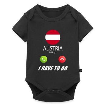 Austria calls to Lusiger flags slogan - Baby Premium short-sleeve bodysuit - black - Front