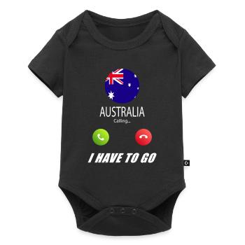 Australia calls lusiger flags saying - Baby Premium short-sleeve bodysuit - black - Front