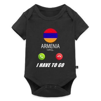 Armenia calls lusiger flags saying - Baby Premium short-sleeve bodysuit - black - Front