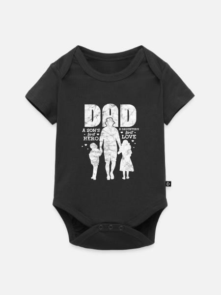 Vater - Premium kortærmet baby-body  - sort