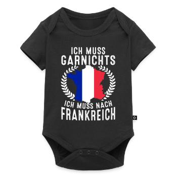 Frankreich Flagge France Paris Marseille French - Baby Premium Kurzarmbody - Schwarz - Vorne