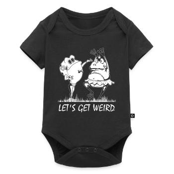 Seltsame Frösche Lustige Amphibie - Baby Premium Kurzarmbody - Schwarz - Vorne