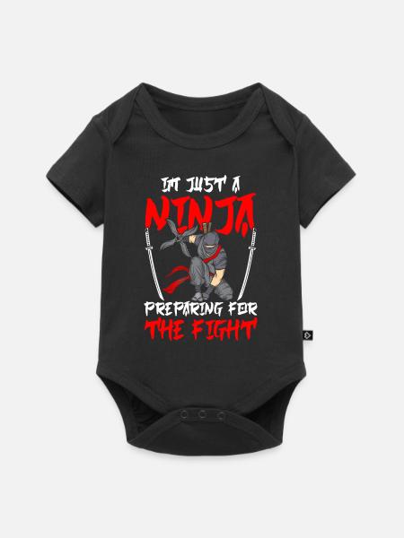 Ninja - Baby Premium Kurzarmbody - Schwarz