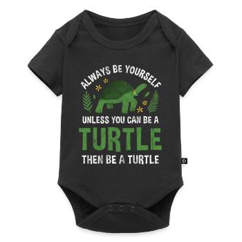 Turtle - Baby Premium short-sleeve bodysuit - black - Front