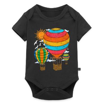 Balloon Ride Balloon Balloonist Hot Air Balloon - Baby Premium short-sleeve bodysuit - black - Front