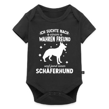 Lustig Deutscher Schäferhund Hunde Hundeschule - Baby Premium Kurzarmbody - Schwarz - Vorne