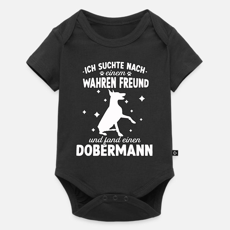 Dobermann Hundeschule Dobermann Gassi Hunde - Baby Premium Kurzarmbody - Schwarz