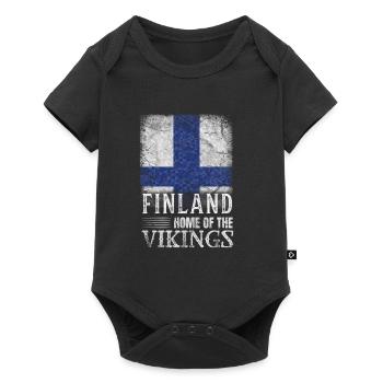 Finlande Tshirt Finlande Scandinavie - Body à manches courtes Premium Bébé - noir - Devant