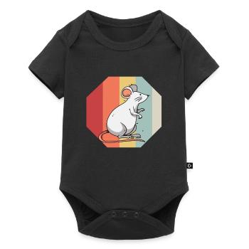 Souris Cadeau Souris Enfants Hommes Souris Conseils - Body à manches courtes Premium Bébé - noir - Devant