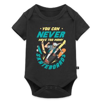 Skater Skateboard Cadeau Halfpipe Sk8 Ollie - Body à manches courtes Premium Bébé - noir - Devant