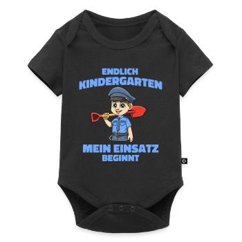 Kindergarten Polizei Junge - Kita Polizei Junge - Baby Premium Kurzarmbody - Schwarz - Vorne