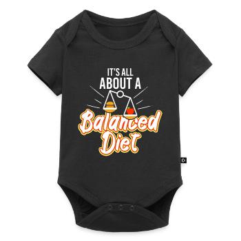 All About A Balanced Diet - Baby Premium short-sleeve bodysuit - black - Front
