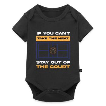 Outdoor Gartenspiel Lustiges Pickleball Design mit - Baby Premium Kurzarmbody - Schwarz - Vorne