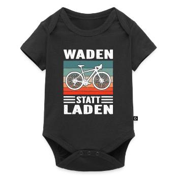 Rennrad Radsport retro Sunset für Rennradfahrer - Baby Premium Kurzarmbody - Schwarz - Vorne