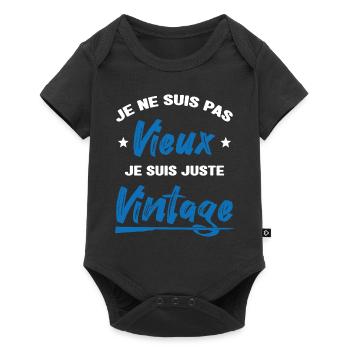 Je Ne suis Pas Vieux Je suis Juste Vintage - Body à manches courtes Premium Bébé - noir - Devant