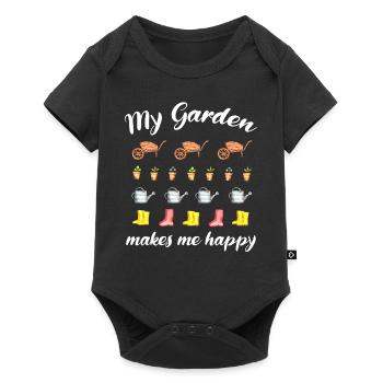 Jardin Disant Jardinier Hobby Jardinier Idée cadeau - Body à manches courtes Premium Bébé - noir - Devant