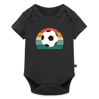 fußballerin ball spiel spieler spielerin fußball - Baby Premium Kurzarmbody - Schwarz - Vorne