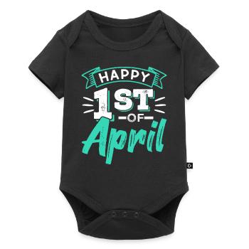 Happy 1 April April Fool's Joke Joke - Baby Premium short-sleeve bodysuit - black - Front