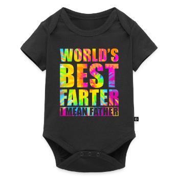 Farter Père Pète s’amuser à dire drôle Fête des Pères - Body à manches courtes Premium Bébé - noir - Devant