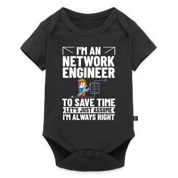 Netzwerkingenieur Network Engineer Computer - Baby Premium short-sleeve bodysuit - black - Front