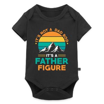 Papa Bod figure paternelle - Body à manches courtes Premium Bébé - noir - Devant