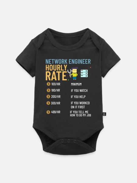 Netzwerkingenieur Network Engineer Computer - Baby Premium short-sleeve bodysuit - black