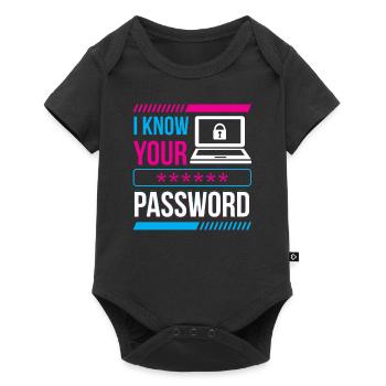 Je connais votre mot de passe Hacker Cybersécurité Hack - Body à manches courtes Premium Bébé - noir - Devant