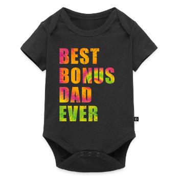 Best Bonus Dad ever - Baby Premium short-sleeve bodysuit - black - Front