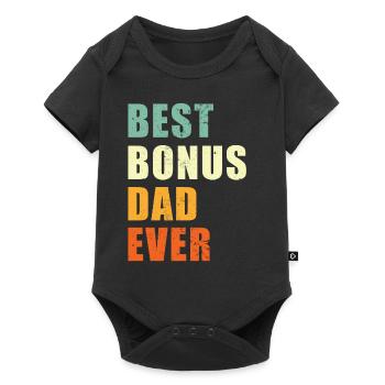 Best Bonus Dad ever - Baby Premium short-sleeve bodysuit - black - Front
