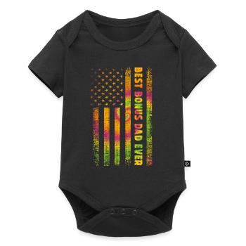 Best Bonus Dad ever - Baby Premium short-sleeve bodysuit - black - Front
