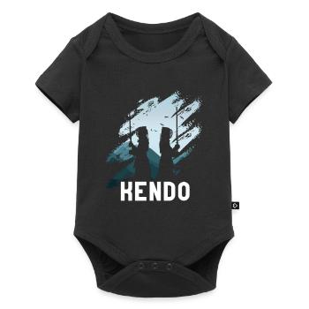 Kendo Samurai Japanese Warrior Katana Fighter - Baby Premium short-sleeve bodysuit - black - Front