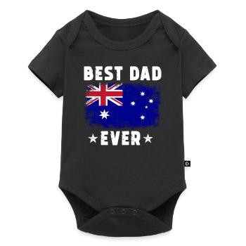 Père australien Meilleur père de tous les temps - Body à manches courtes Premium Bébé - noir - Devant