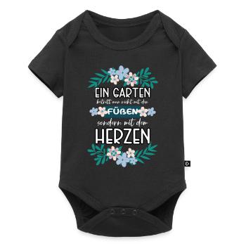 Garten Gärtner - Baby Premium Kurzarmbody - Schwarz - Vorne