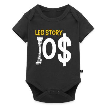 Handicap Amputee Amputation Prosthetic Leg - Baby Premium short-sleeve bodysuit - black - Front