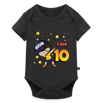 Boom I'm 10 | Birthday Boy | 10th Birthday Party - Baby Premium short-sleeve bodysuit - black - Front