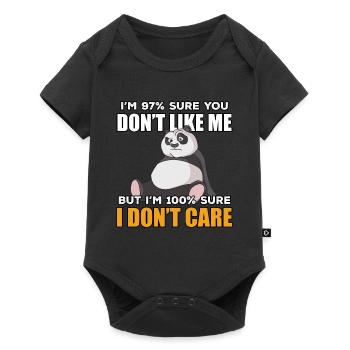 Drôle d’idée cadeau panda - Body à manches courtes Premium Bébé - noir - Devant
