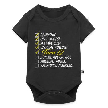 Turn 12 Checklist Funny Birthday Gift Funny Birthd - Baby Premium Kurzarmbody - Schwarz - Vorne