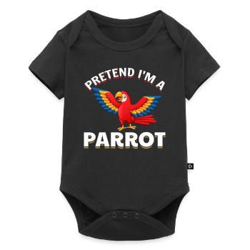 Drôle d’oiseau perroquet - Faites semblant d’être un - Body à manches courtes Premium Bébé - noir - Devant