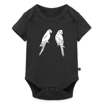Perroquet Cockatiel Oiseaux Amoureux I - Body à manches courtes Premium Bébé - noir - Devant