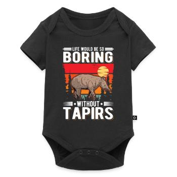 Life would be so boring without Tapirs - Baby Premium short-sleeve bodysuit - black - Front
