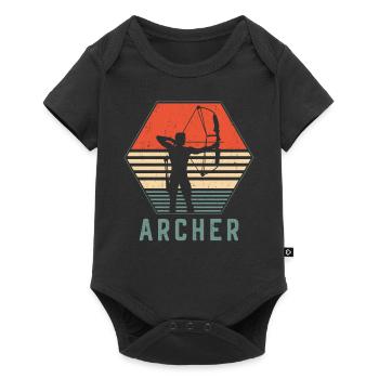 Archery Bow Archer Retro Vintage - Baby Premium short-sleeve bodysuit - black - Front