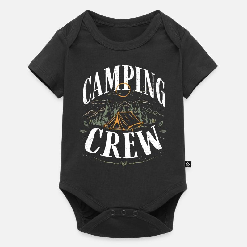 Camping -Crew, Camping, Draußen - Baby Premium Kurzarmbody - Schwarz