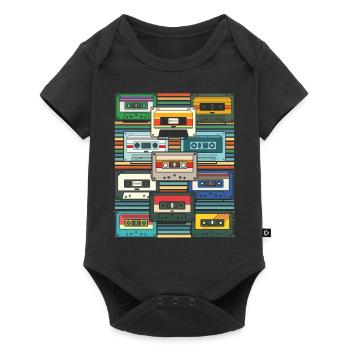 Eighties Retro 80s Cassette - Baby Premium short-sleeve bodysuit - black - Front
