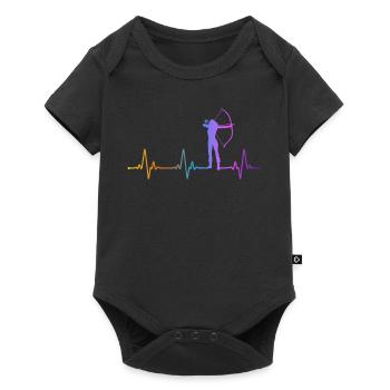 Arc à l’arc Archer Girl Heartbeat - Body à manches courtes Premium Bébé - noir - Devant